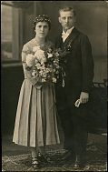 svatební fotografie Josef Martin Bíner a Marie Aloisie Kyjovská. 20. 11. 1923