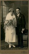 svatební fotografie Emil Bortel a Marie Kristýna Hartmannová, 26. 2. 1927