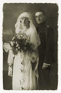 svatební fotografie Josef Pračke a Marie Magdaléna Havránková, 29. 10. 1923